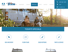 Tablet Screenshot of primeairstream.com